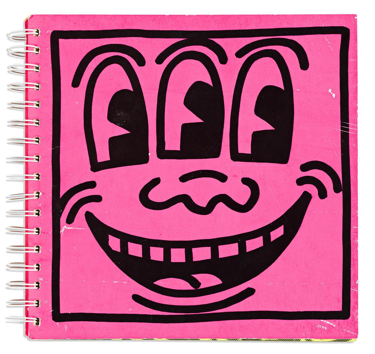 HARING, KEITH. Catalogue for the exhibition held at Tony Shafrazi Gallery in the fall of 1982, Signed and Inscribed, K. Haring 82 / To